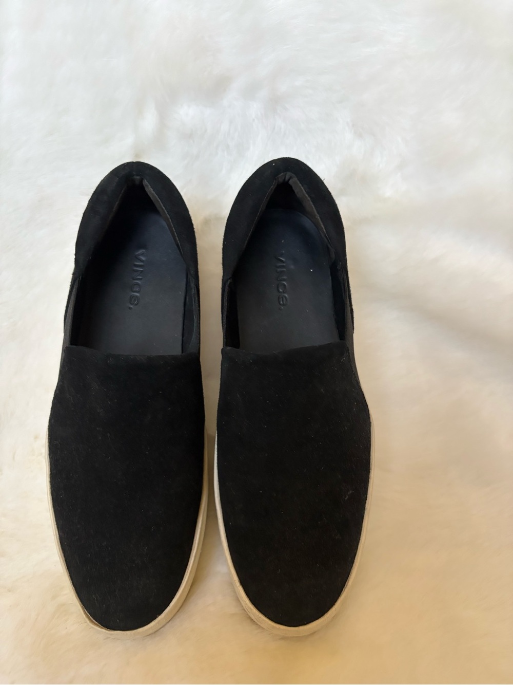 Vince Black Suede Slip-On Loafer - Picture 3 of 4